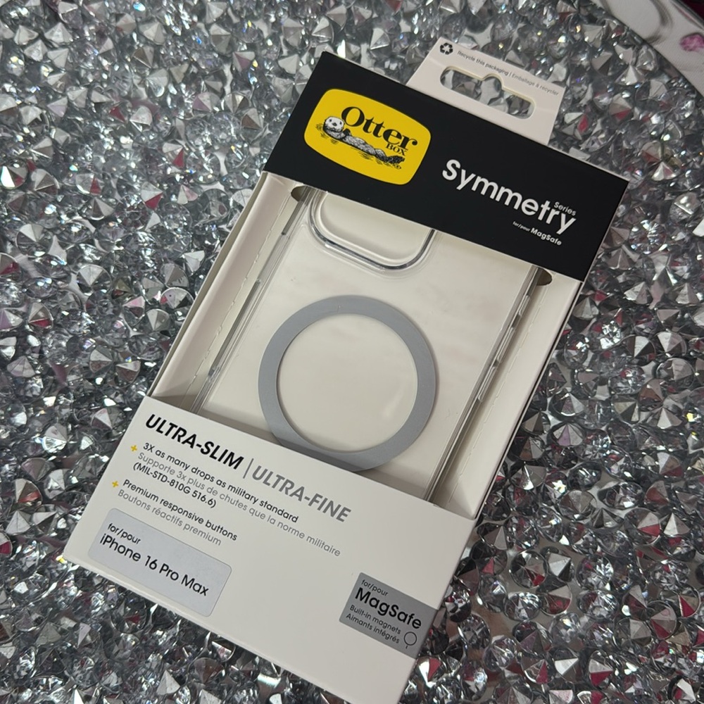 Otterbox magsafe iPhone 16 pro max BRAND NEW Clear iPhone Case with Gray Design - Picture 6 of 6